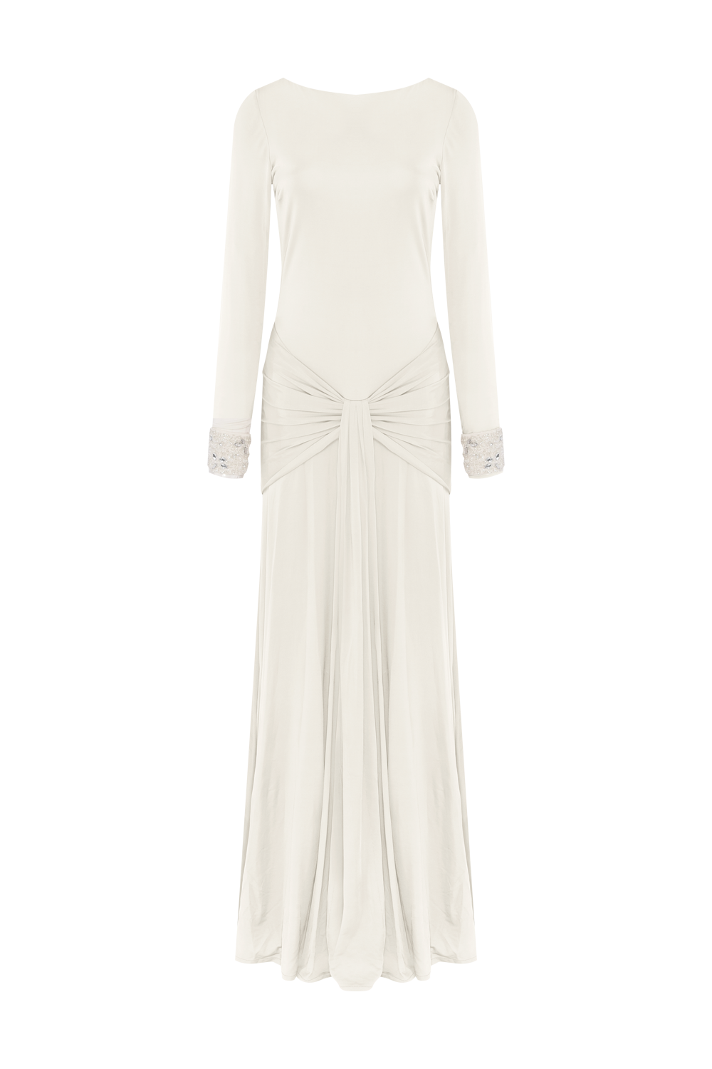 VESTIDO LONGO JERSEY INTENSITY OFF WHITE