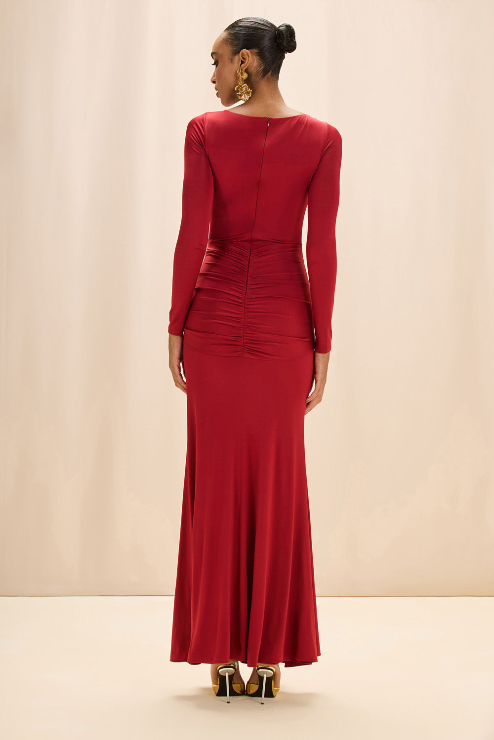 VESTIDO LONGO JERSEY INTENSITY VERMELHO
