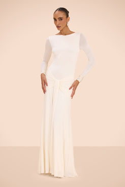 VESTIDO LONGO JERSEY INTENSITY OFF WHITE
