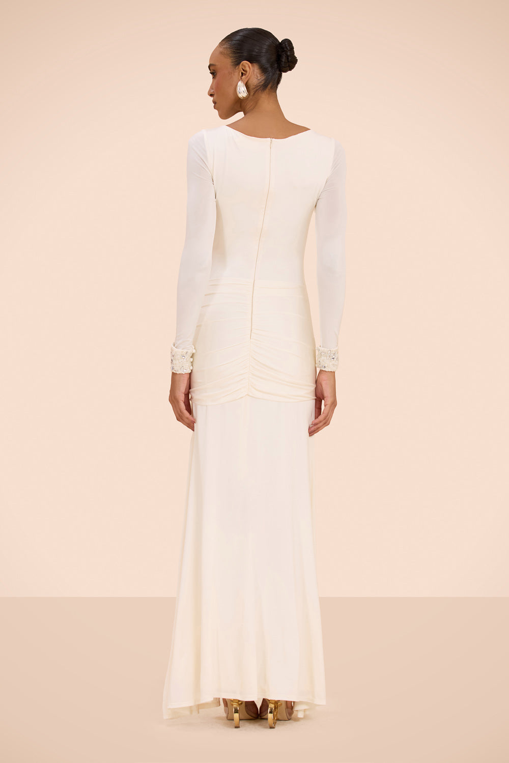 VESTIDO LONGO JERSEY INTENSITY OFF WHITE