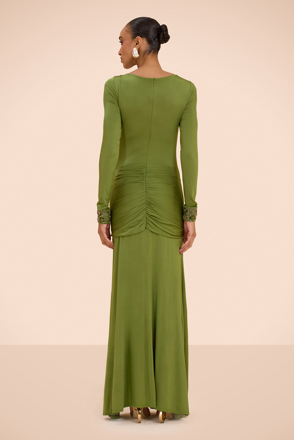 VESTIDO LONGO JERSEY INTENSITY VERDE