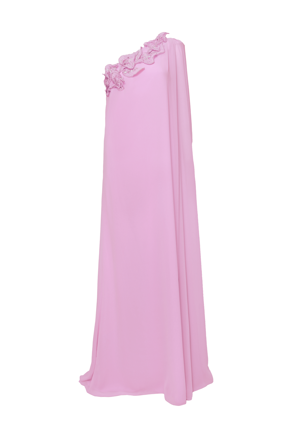 VESTIDO LONGO CHIFFON CANDY ROSA CLARO