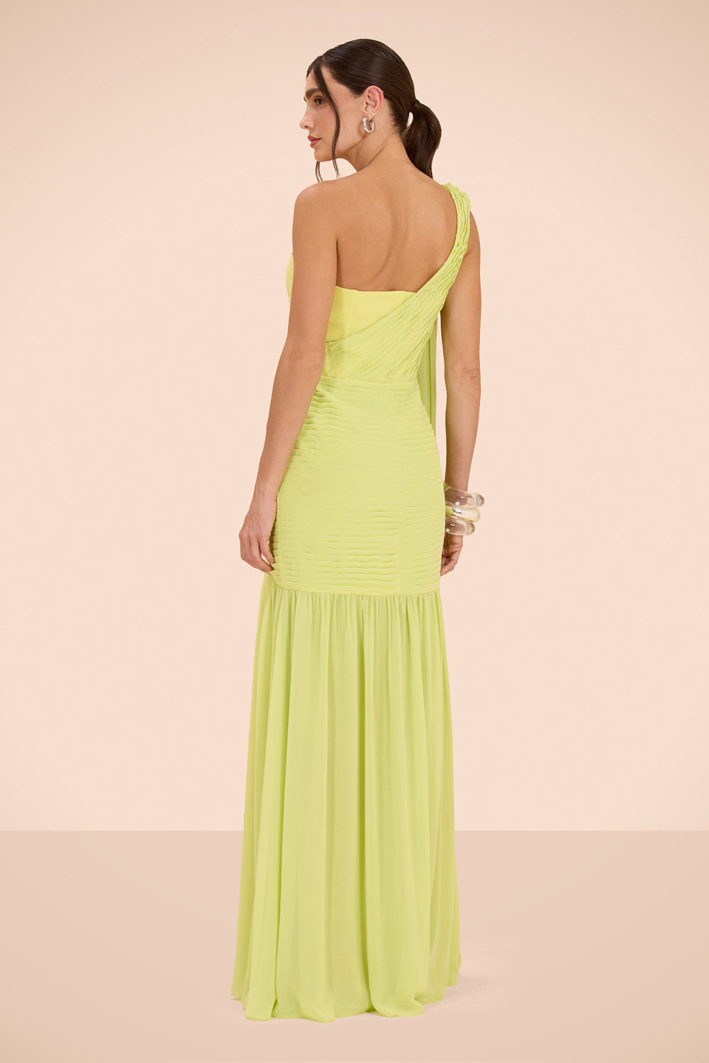 VESTIDO LONGO CHIFFON CANDY VERDE