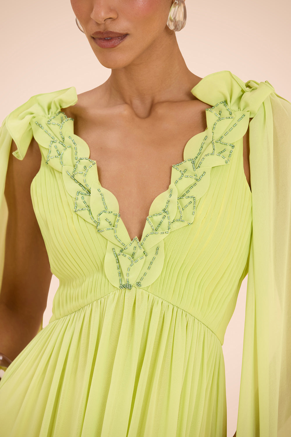 VESTIDO LONGO CHIFFON CANDY VERDE
