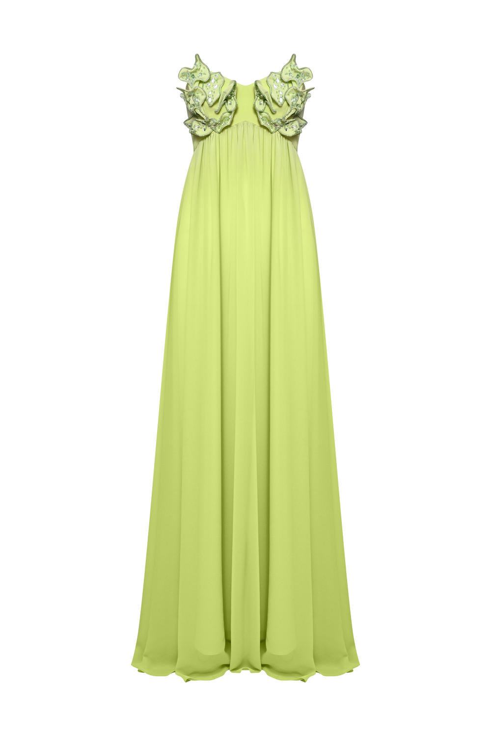 VESTIDO LONGO CHIFFON CANDY VERDE