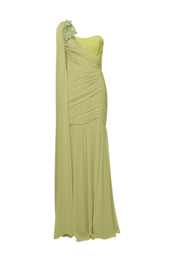 VESTIDO LONGO CHIFFON CANDY VERDE