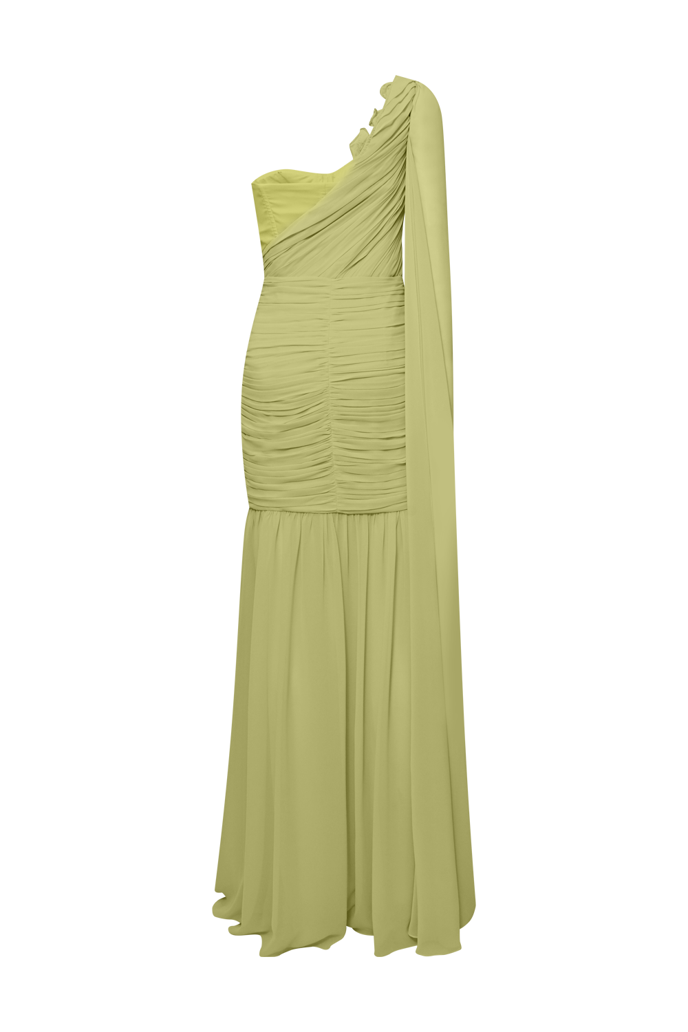 VESTIDO LONGO CHIFFON CANDY VERDE