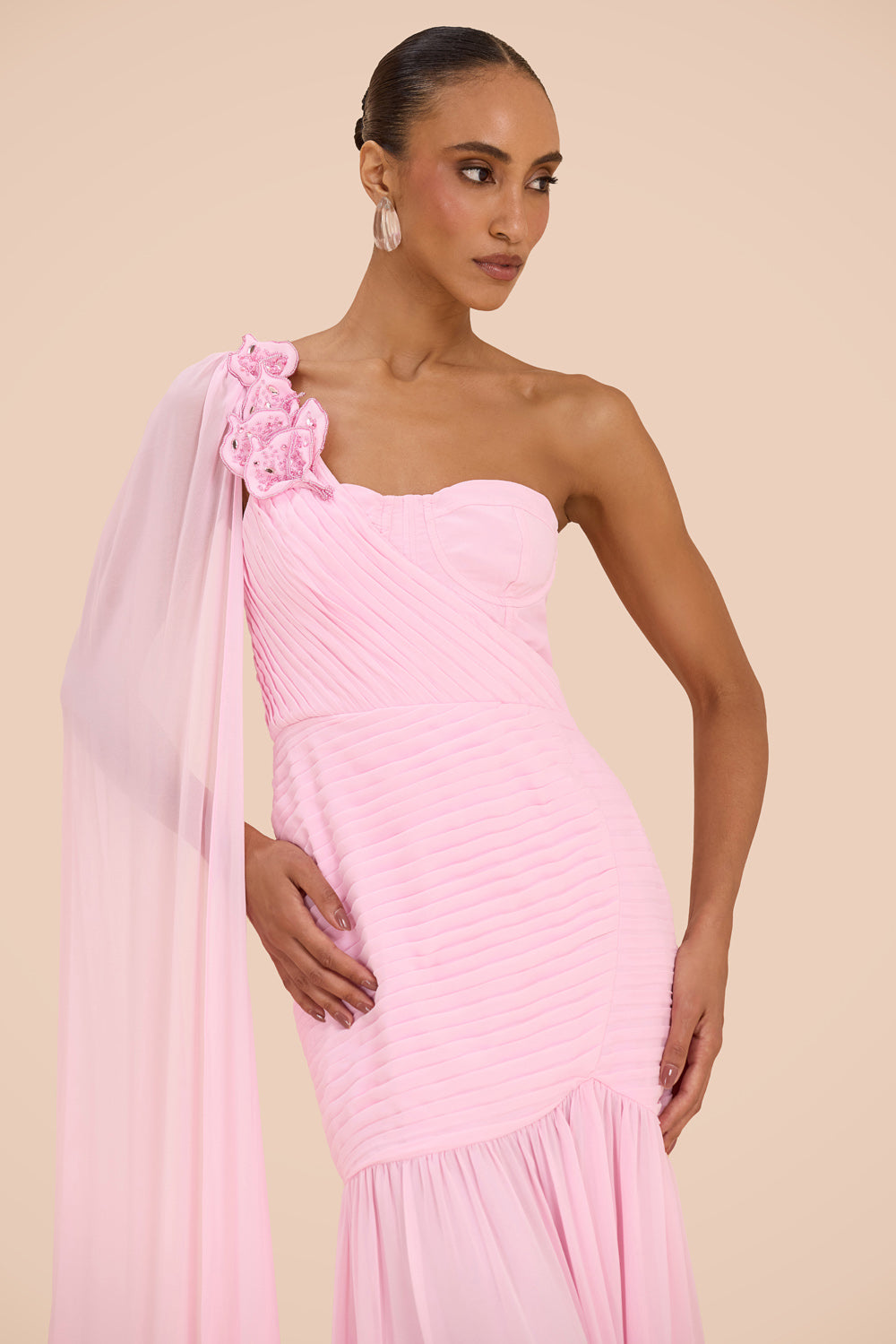VESTIDO LONGO PATBO ROSA CLARO