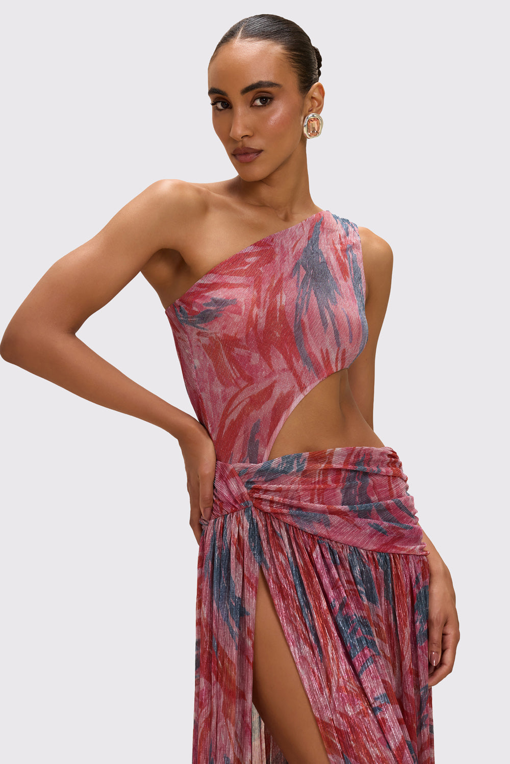 VESTIDO LONGO TWIST ROSA