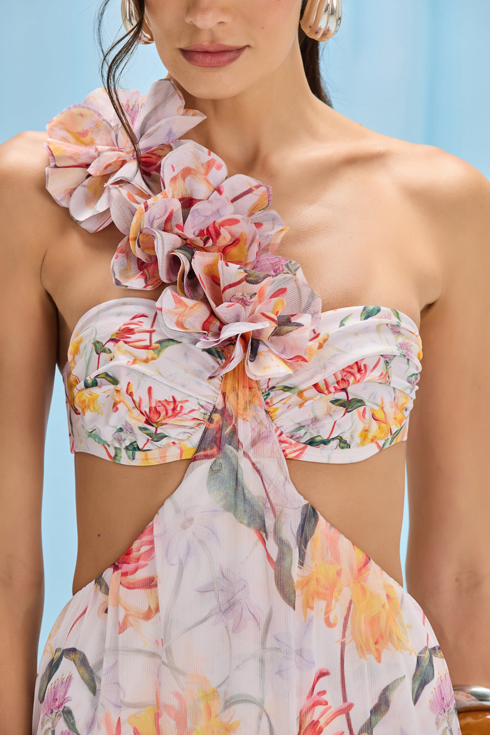 VESTIDO LONGO HONEY FLOWER OFF WHITE