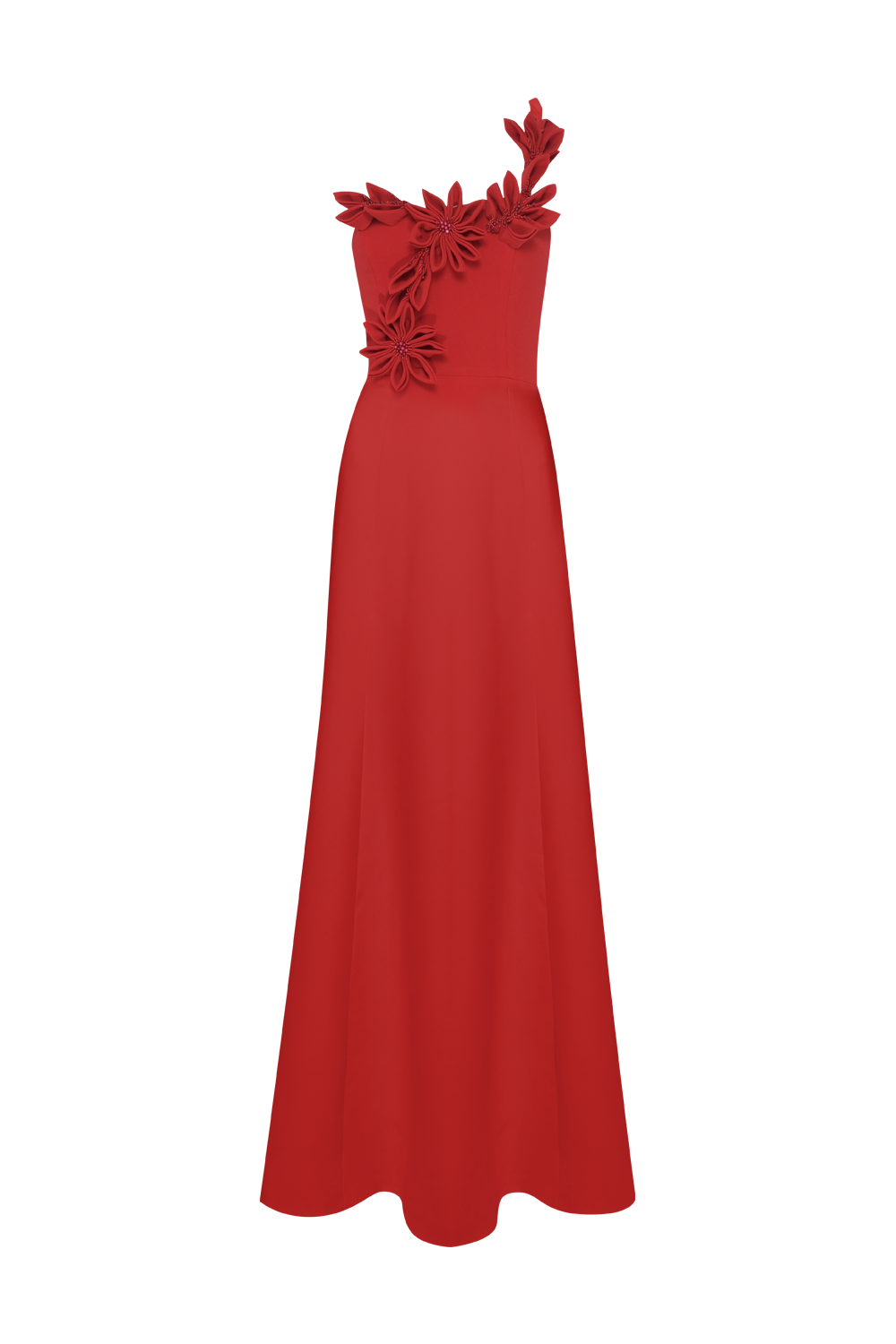 VESTIDO LONGO CREPE DHALIA VERMELHO