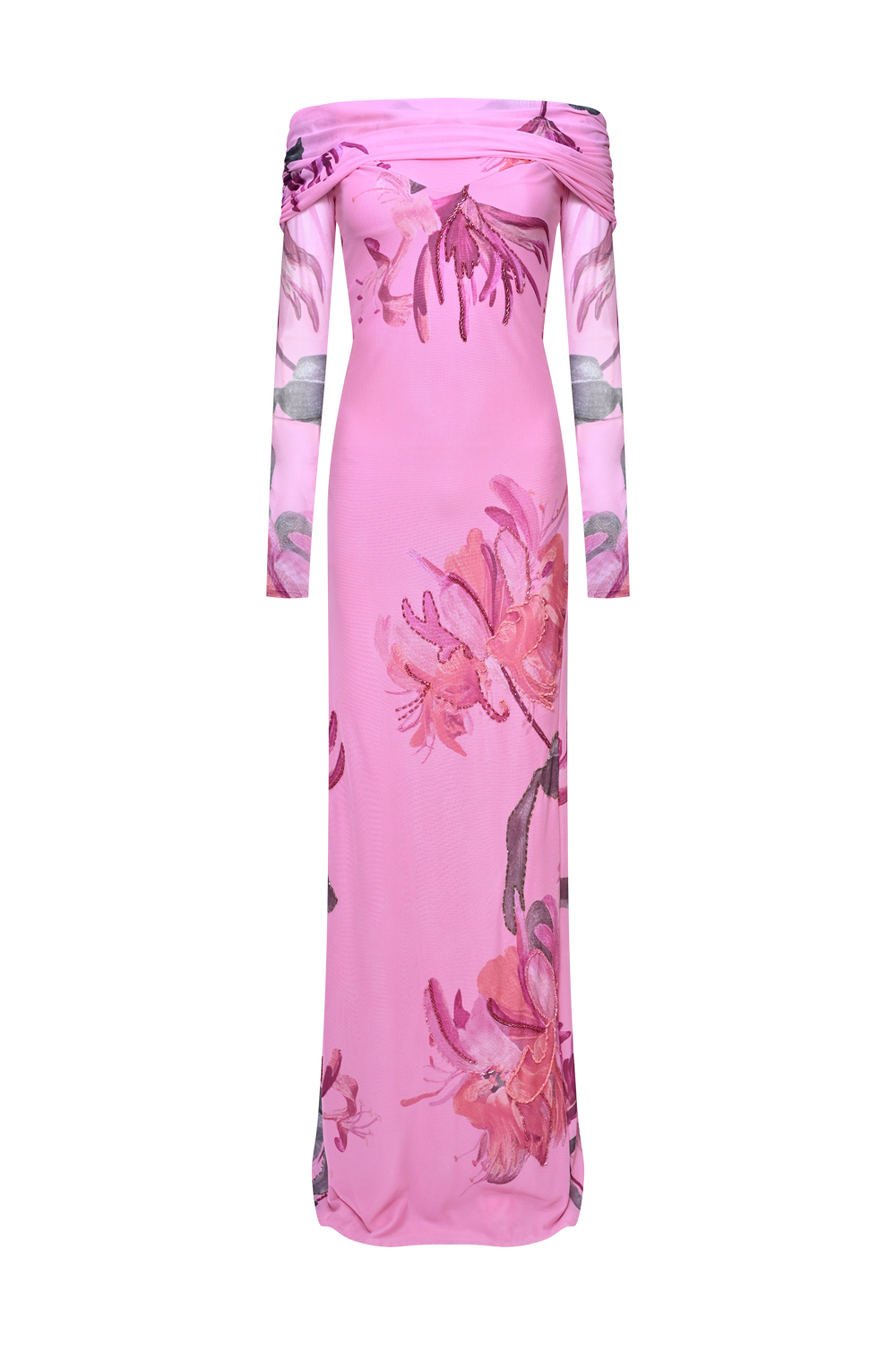 VESTIDO LONGO HONEY FLOWER ROSA