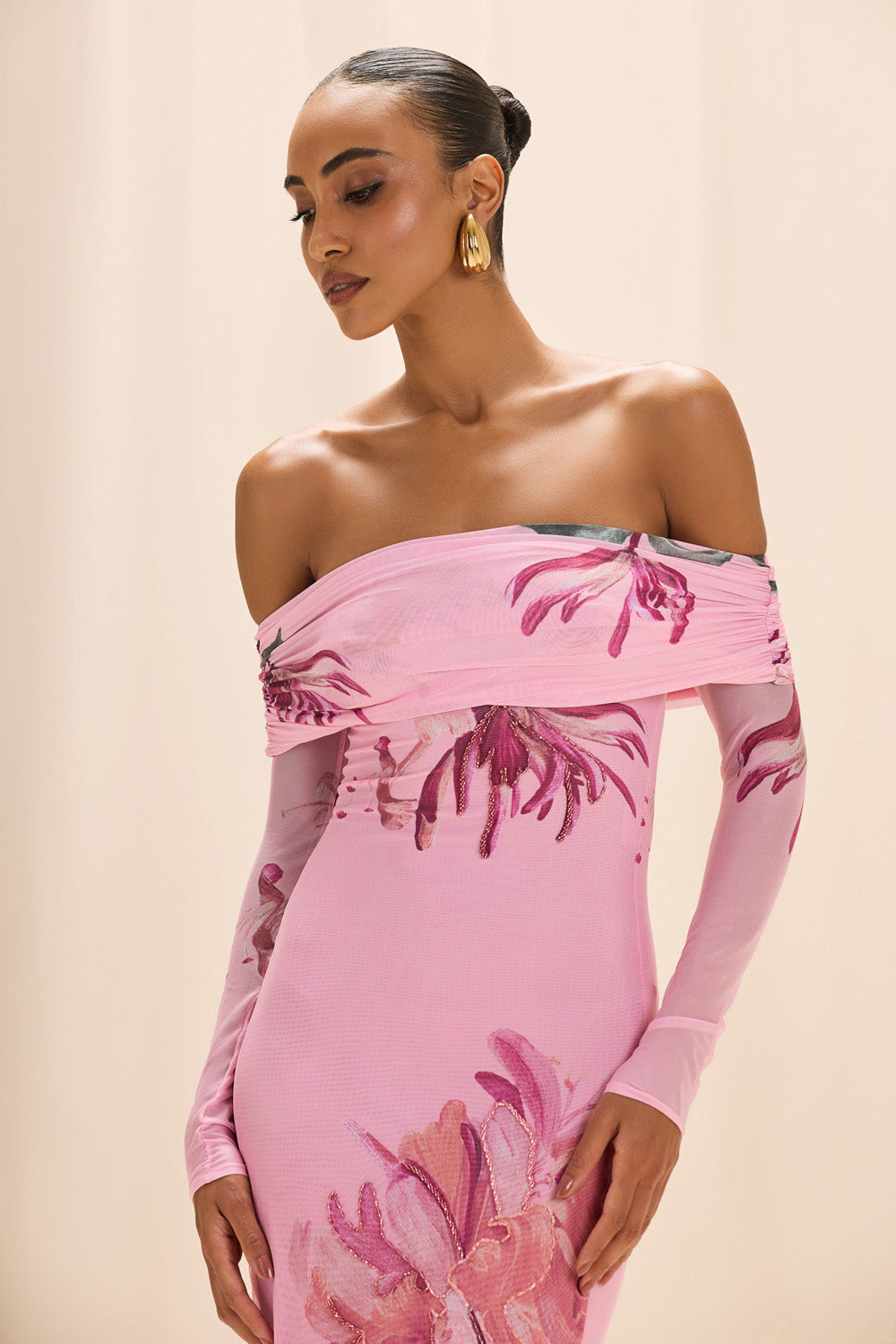 VESTIDO LONGO HONEY FLOWER ROSA