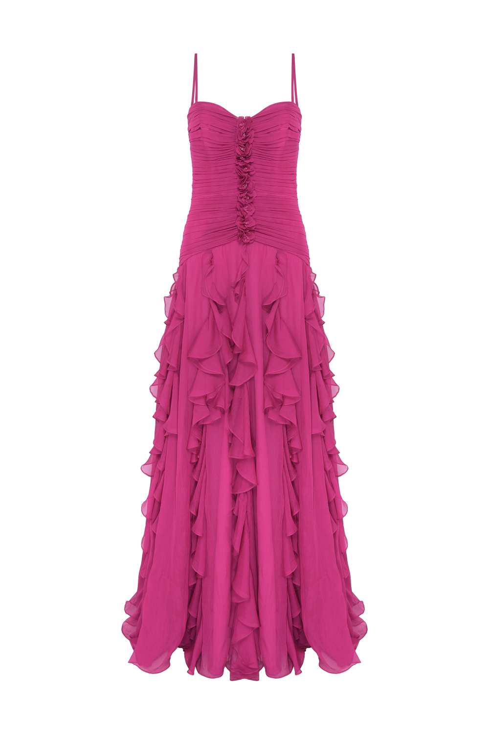 VESTIDO LONGO CHIFFON ROSALIA ROSA
