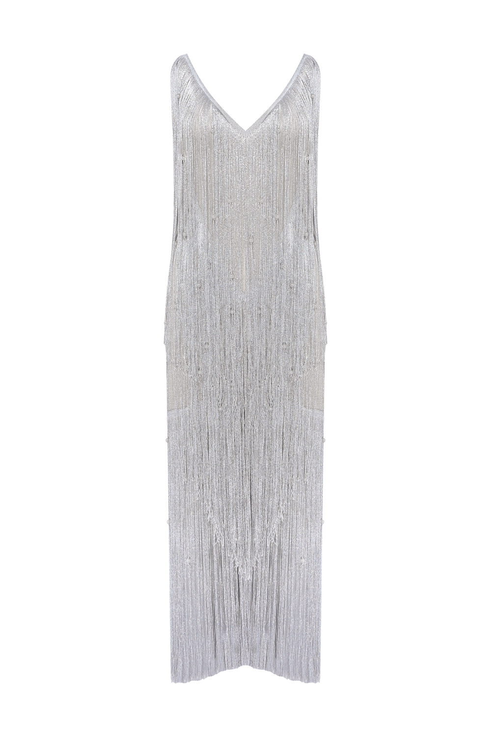 VESTIDO LONGO AUREA CROCHET PRATA