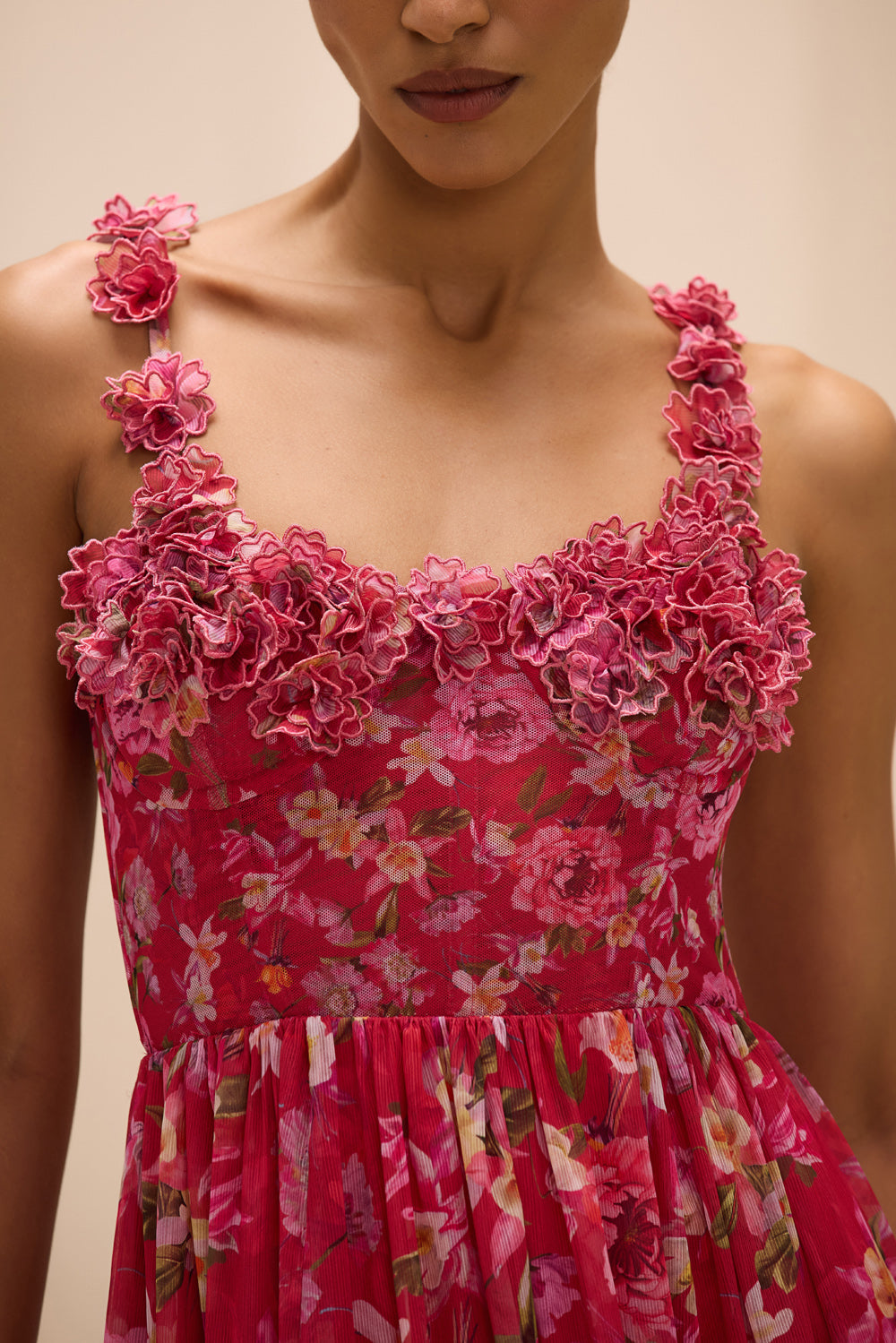 VESTIDO LONGO PEONY VERMELHO