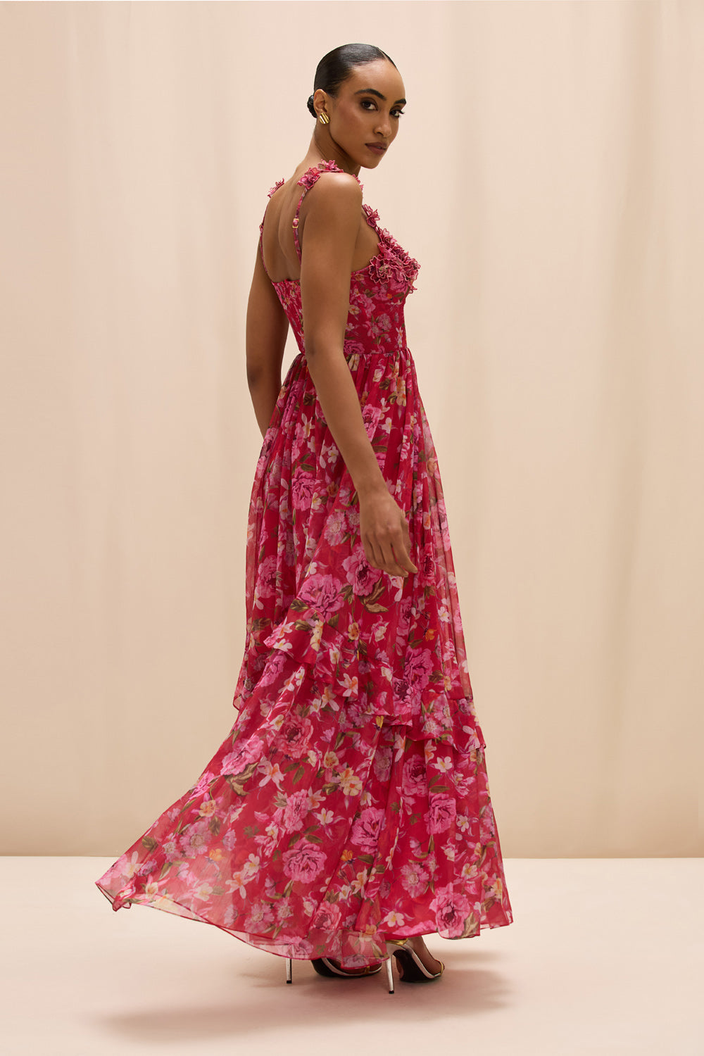 VESTIDO LONGO PEONY VERMELHO
