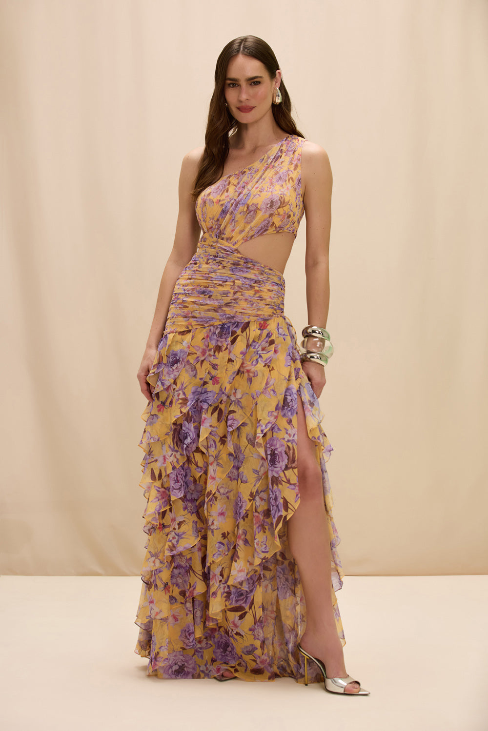 VESTIDO LONGO PEONY AMARELO