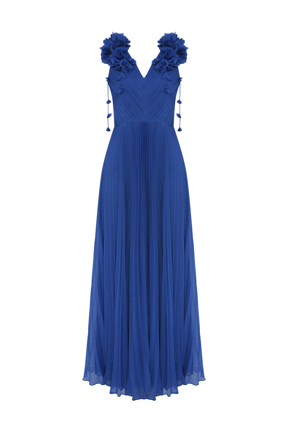 VESTIDO LONGO CHIFFON CARMEN AZUL