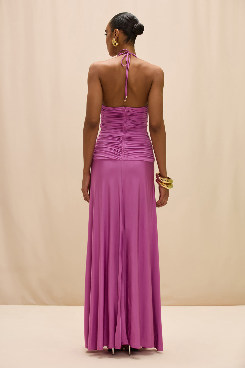 VESTIDO LONGO JERSEY GISELE ROXO
