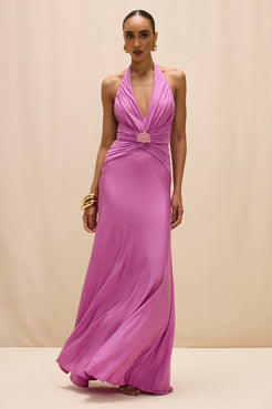 VESTIDO LONGO JERSEY GISELE ROXO