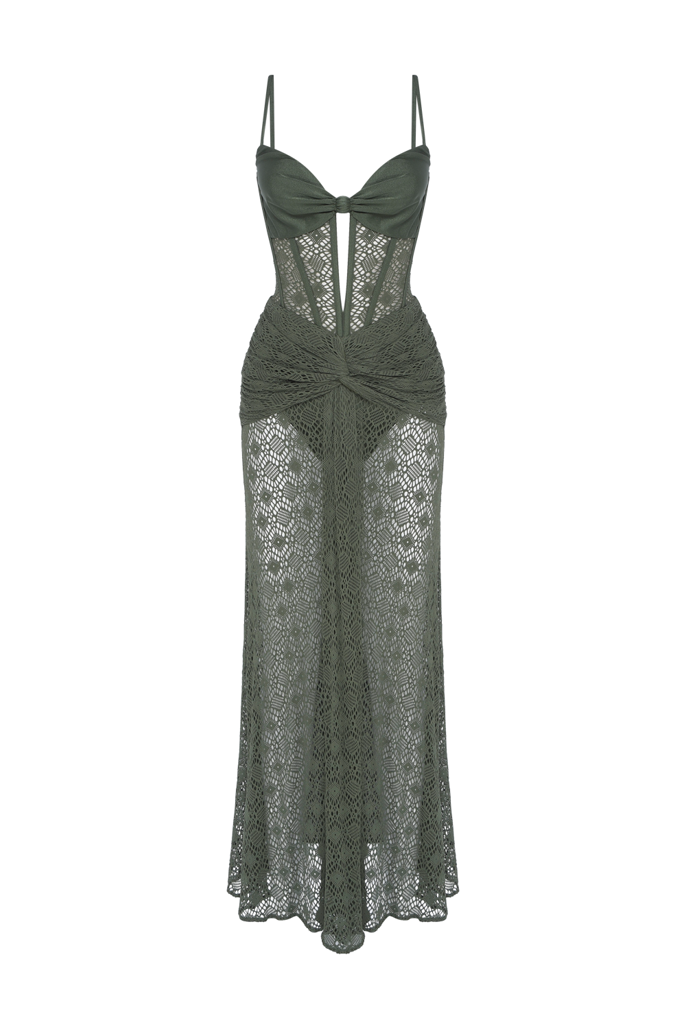 VESTIDO LONGO TELA SIRENA VERDE