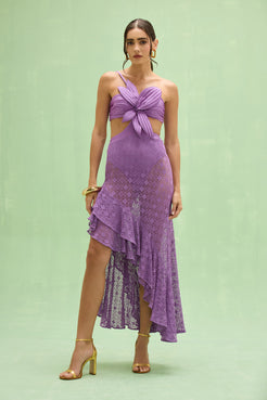 VESTIDO LONGO TELA SIRENA LILAS