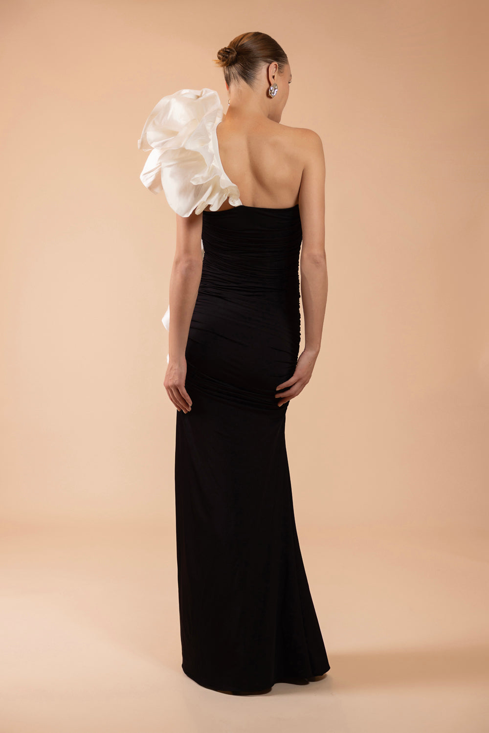 VESTIDO LONGO TAFETÁ CECILIA PRETO