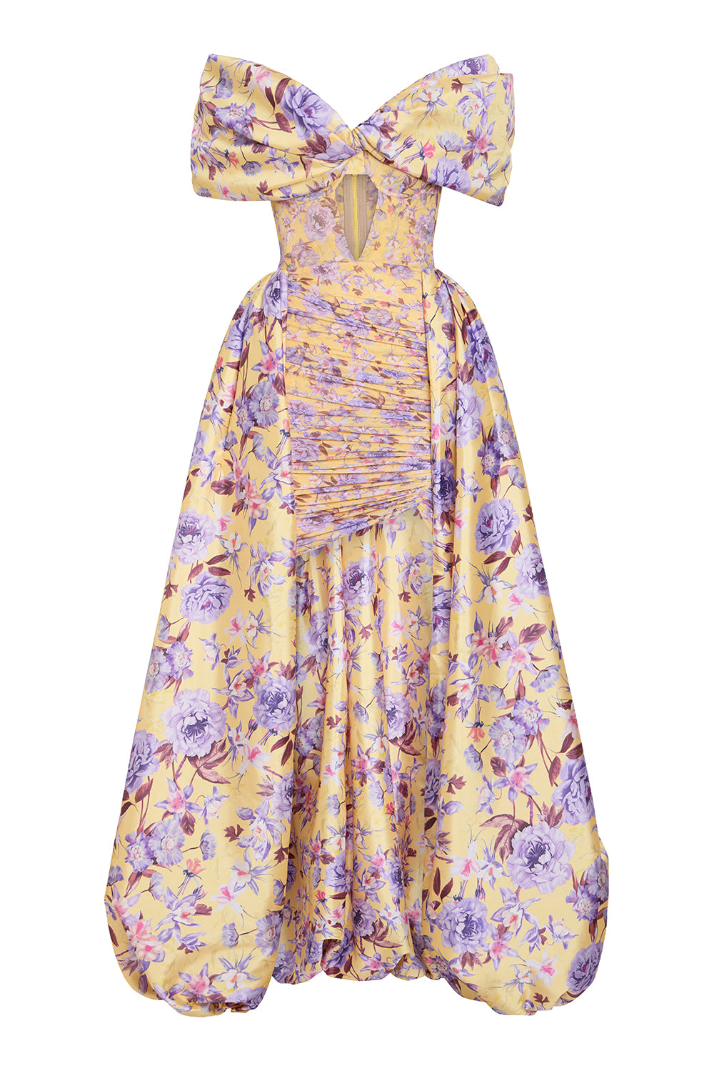 VESTIDO LONGO PEONY DOTS
 AMARELO
