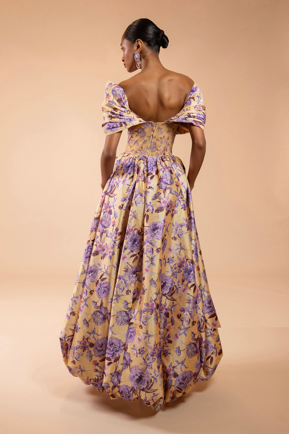 VESTIDO LONGO PEONY DOTS
 AMARELO