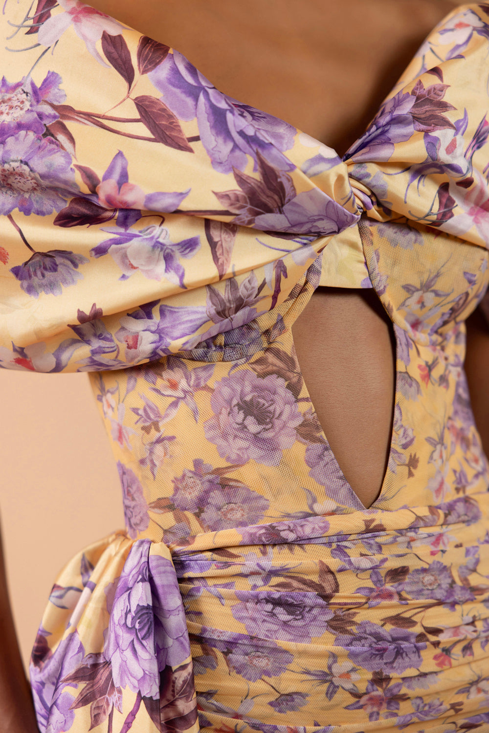 VESTIDO LONGO PEONY DOTS
 AMARELO