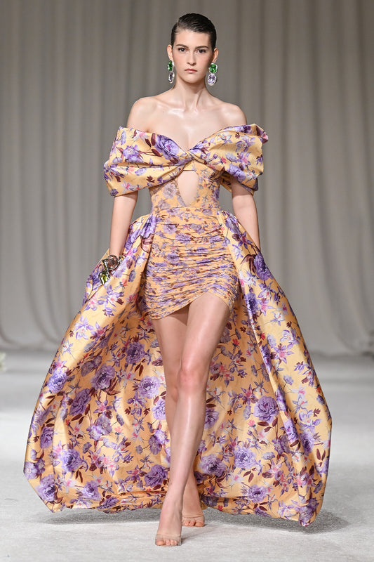 VESTIDO LONGO PEONY DOTS
 AMARELO