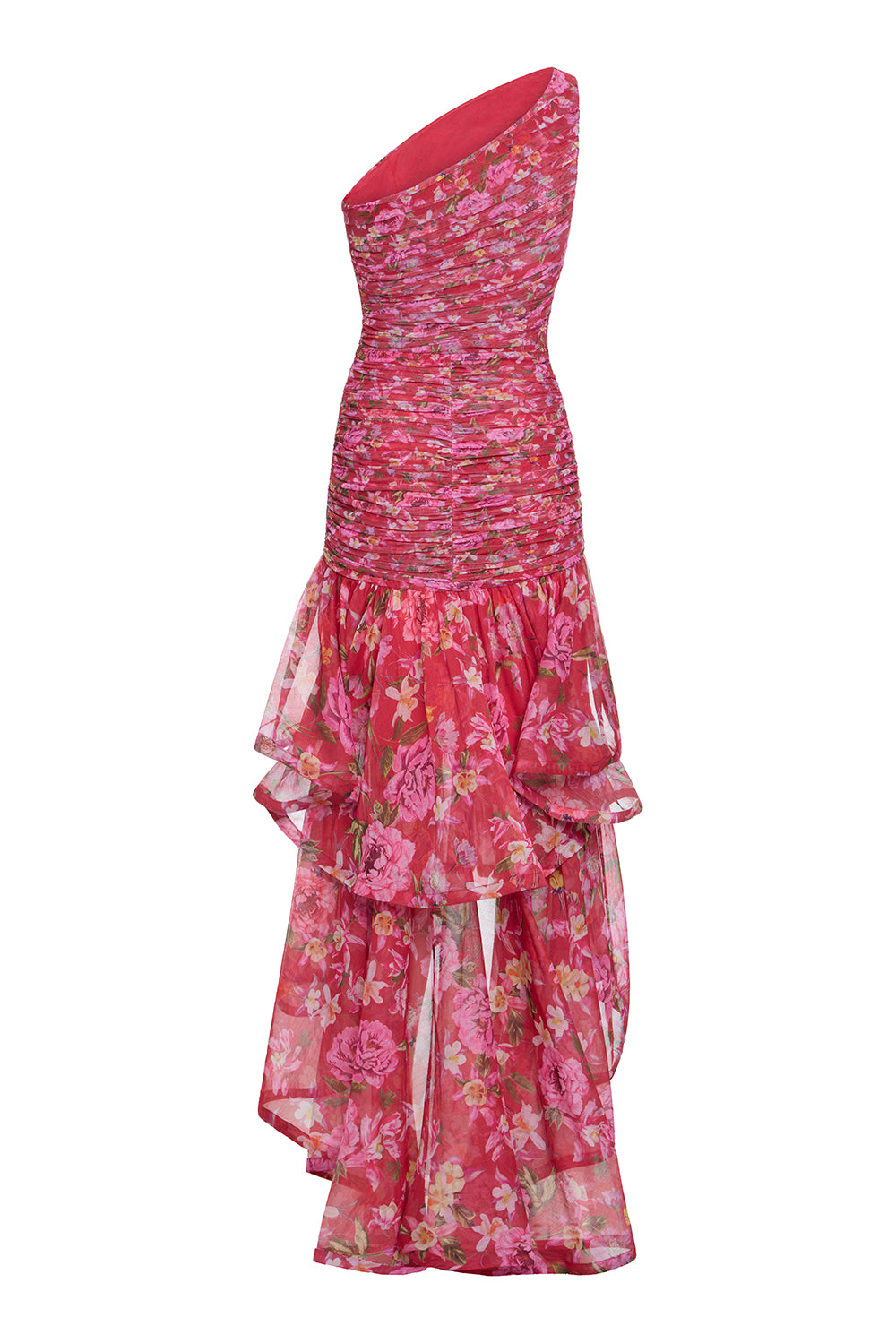 VESTIDO LONGO PEONY DOTS VERMELHO