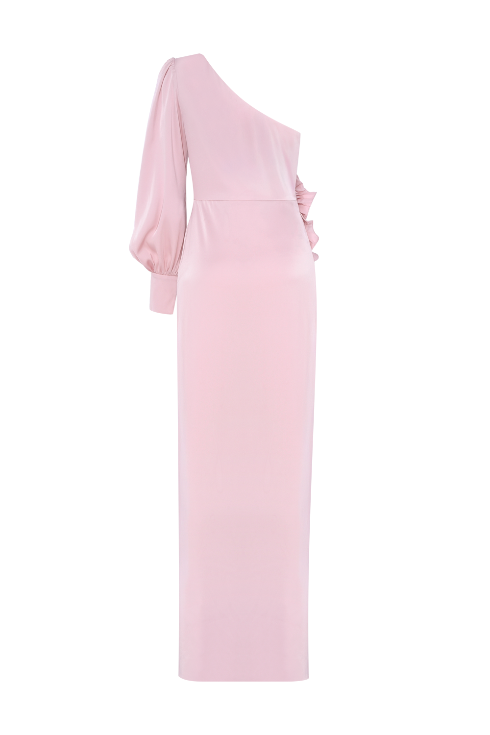 VESTIDO LONGO CETIM ISABEL ROSA CLARO