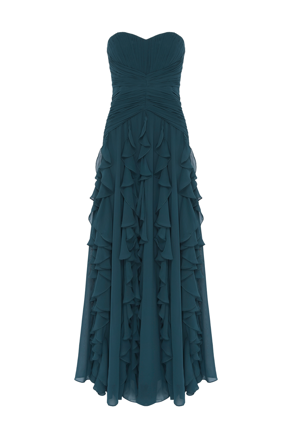 VESTIDO LONGO SILK PLISSE LILA VERDE ESCURO