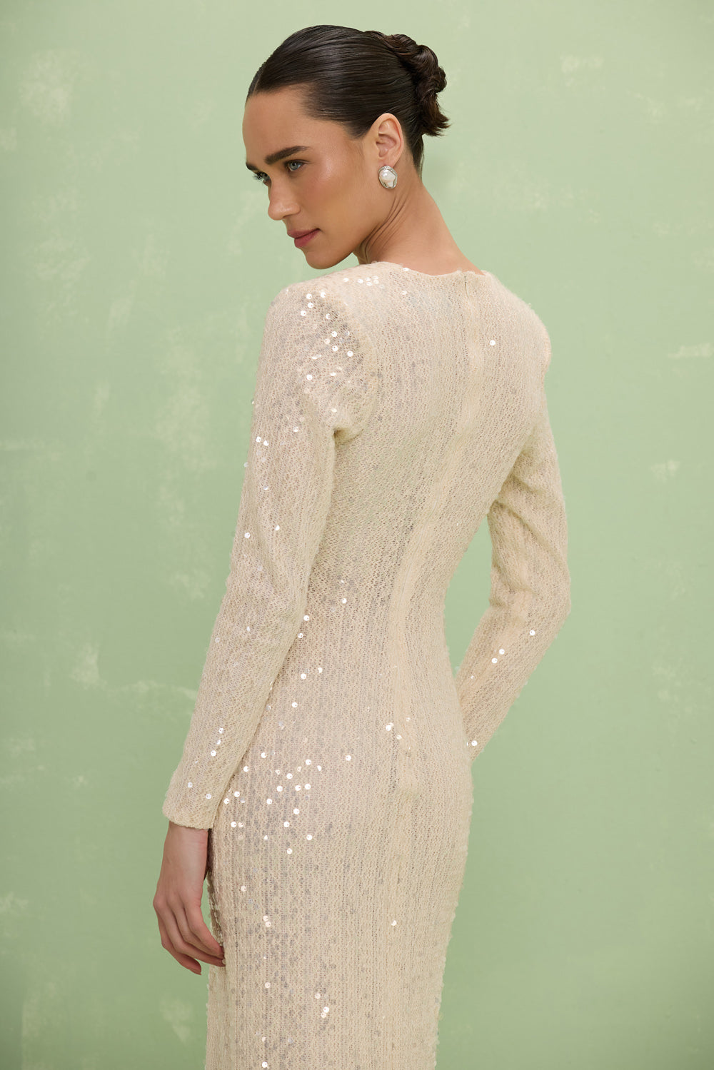 VESTIDO LONGO IARA CROCHET BEGE
