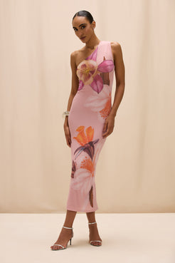 VESTIDO LONGO PEONY ROSA