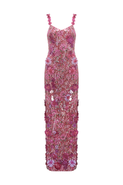 VESTIDO LONGO PAETÊ PEONY VERMELHO
