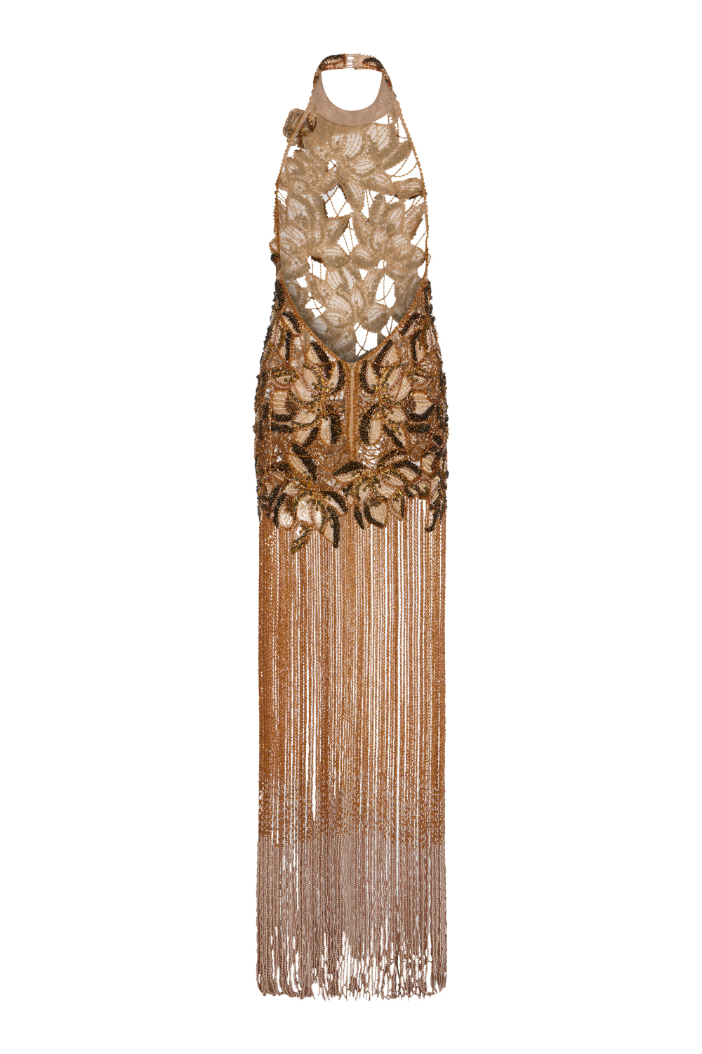 VESTIDO LONGO TULE  BRONZE MARROM