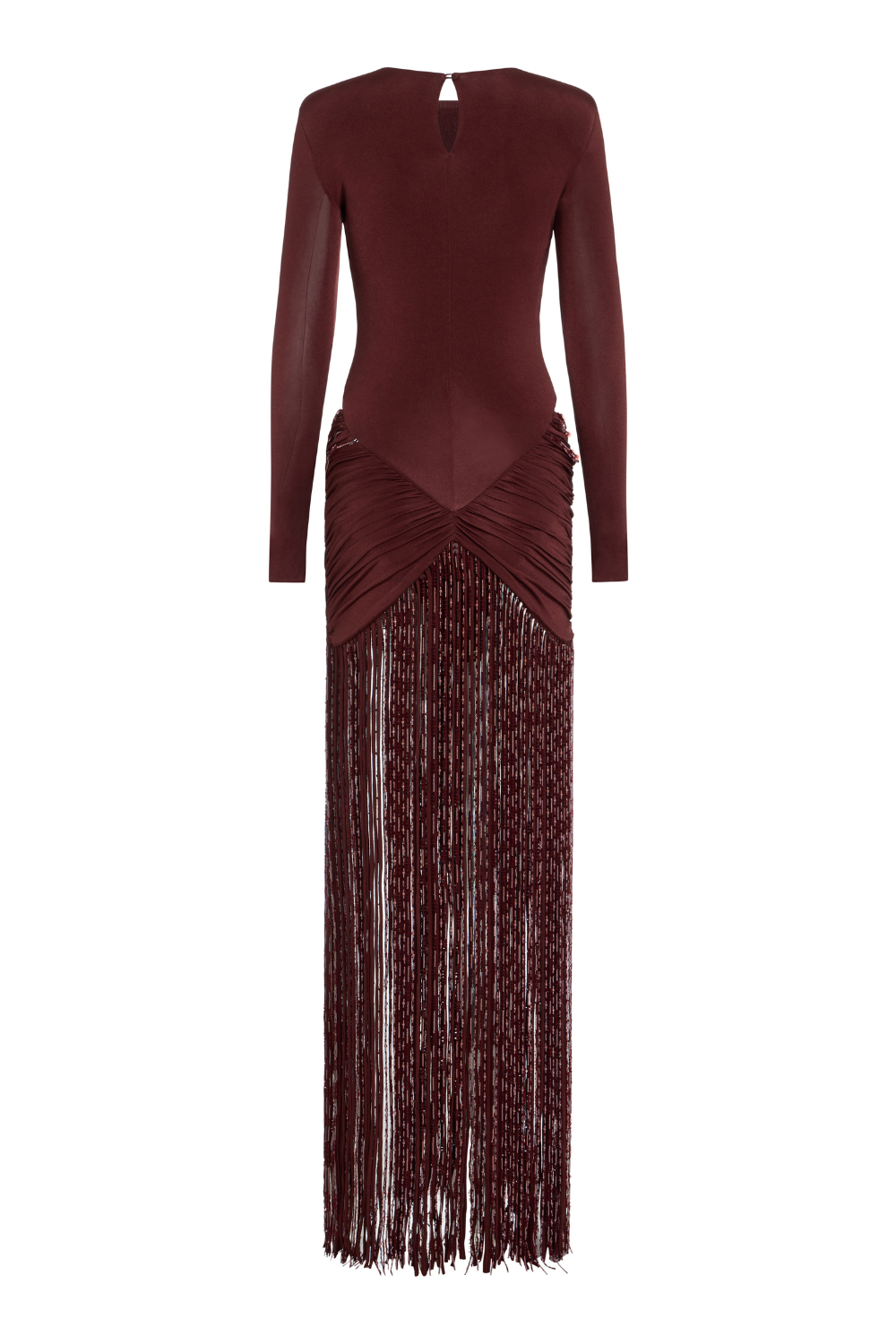 VESTIDO LONGO TAFETÁ TARSILA MARROM