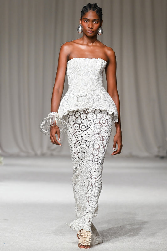 VESTIDO LONGO GAL EMBROIDERY BRANCO