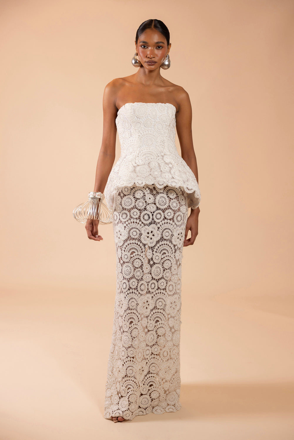 VESTIDO LONGO GAL EMBROIDERY BRANCO