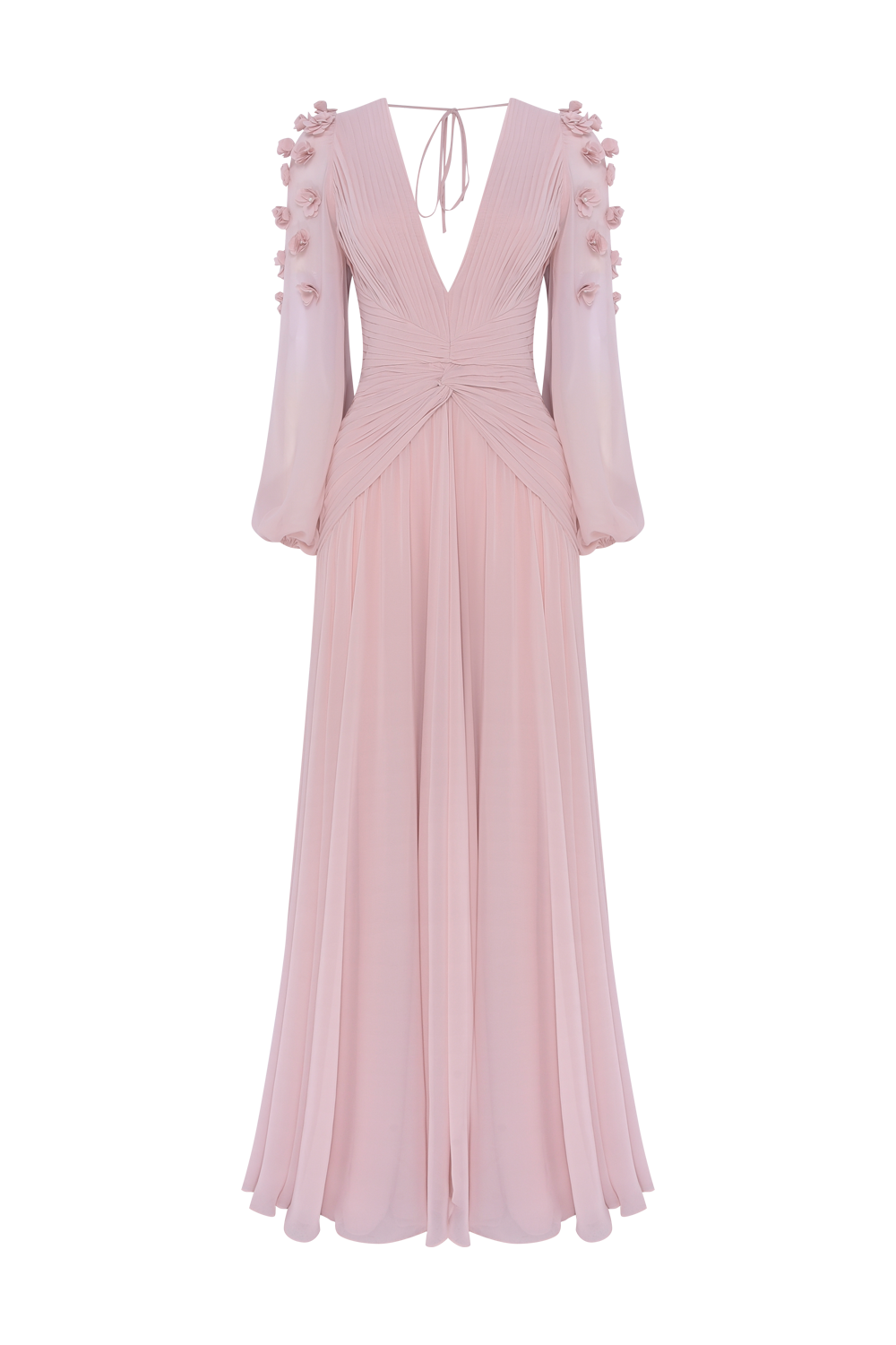 VESTIDO LONGO SILK PLISSE LILA ROSA CLARO
