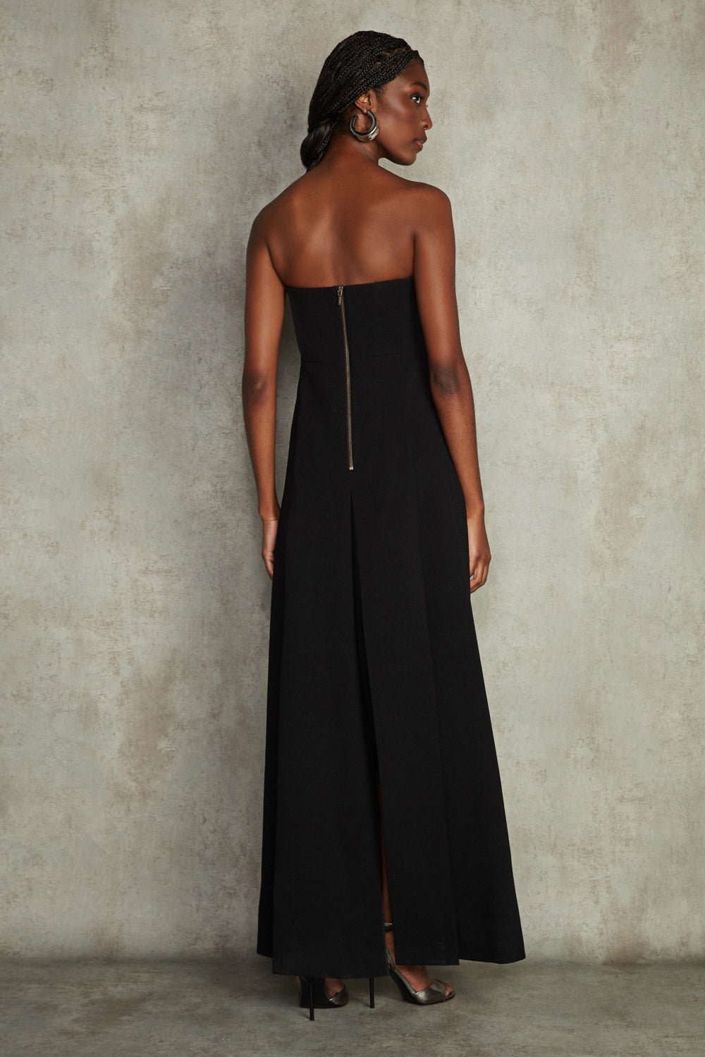 VESTIDO LONGO CREPE ALICE PRETO