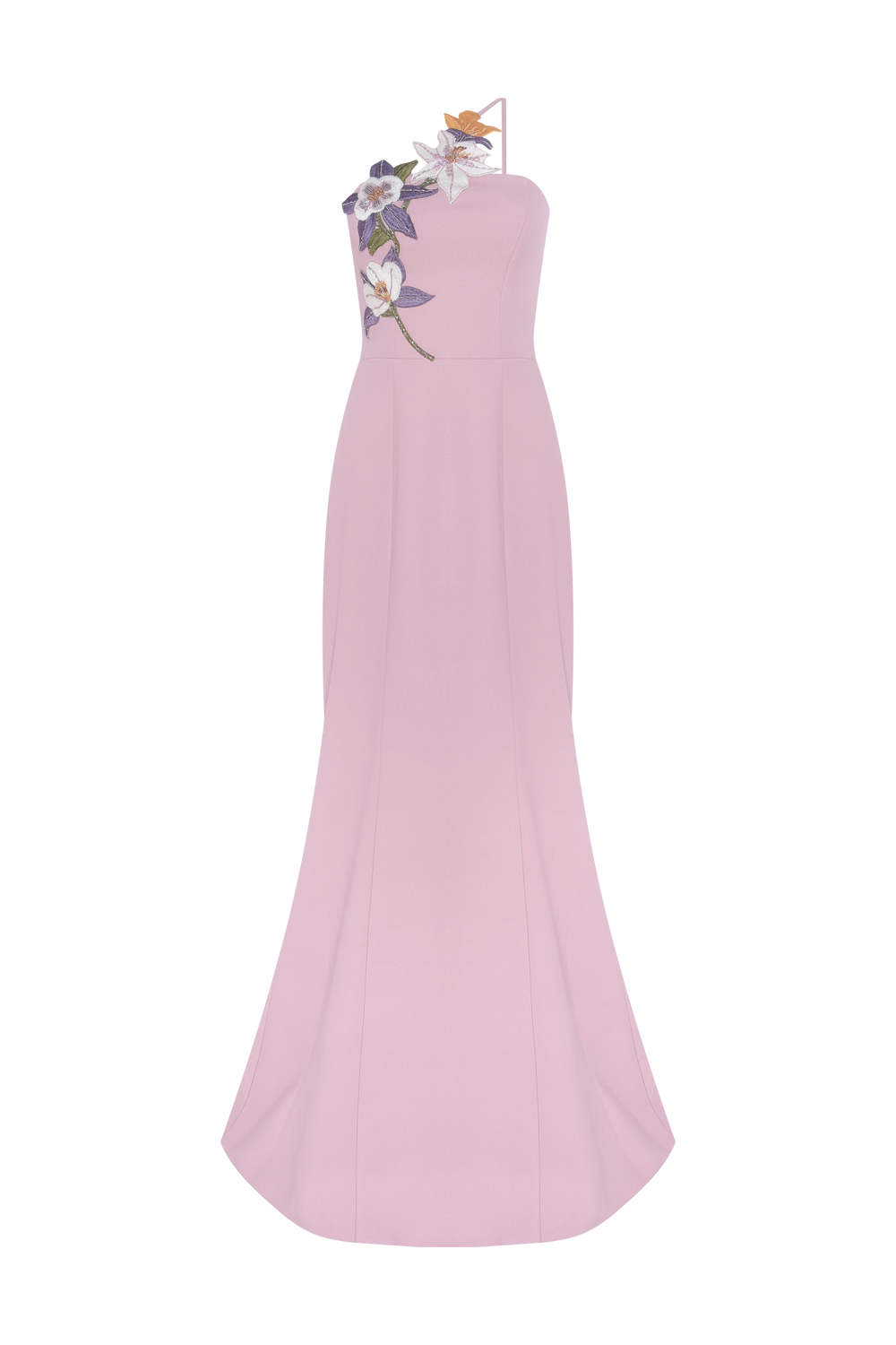VESTIDO LONGO CREPE NORMA ROSA