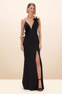 VESTIDO LONGO CREPE ANNA PRETO