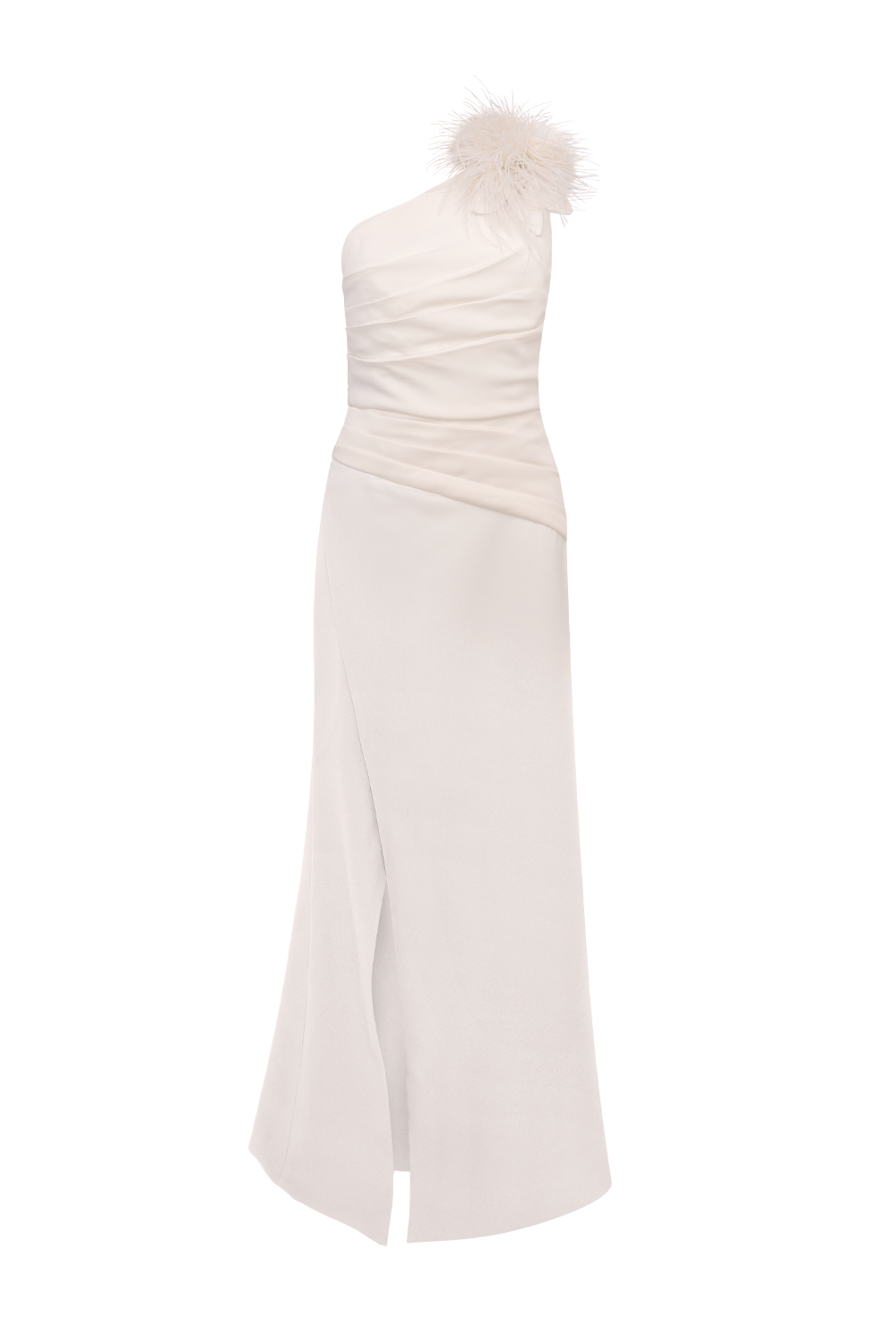 VESTIDO LONGO CREPE ANNA OFF WHITE
