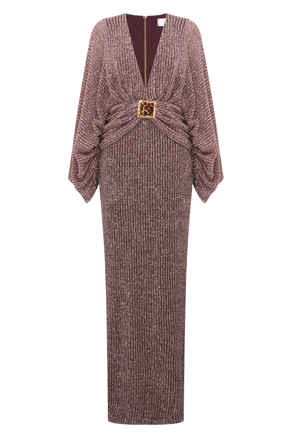 VESTIDO LONGO MALHA GROOVY  MARROM