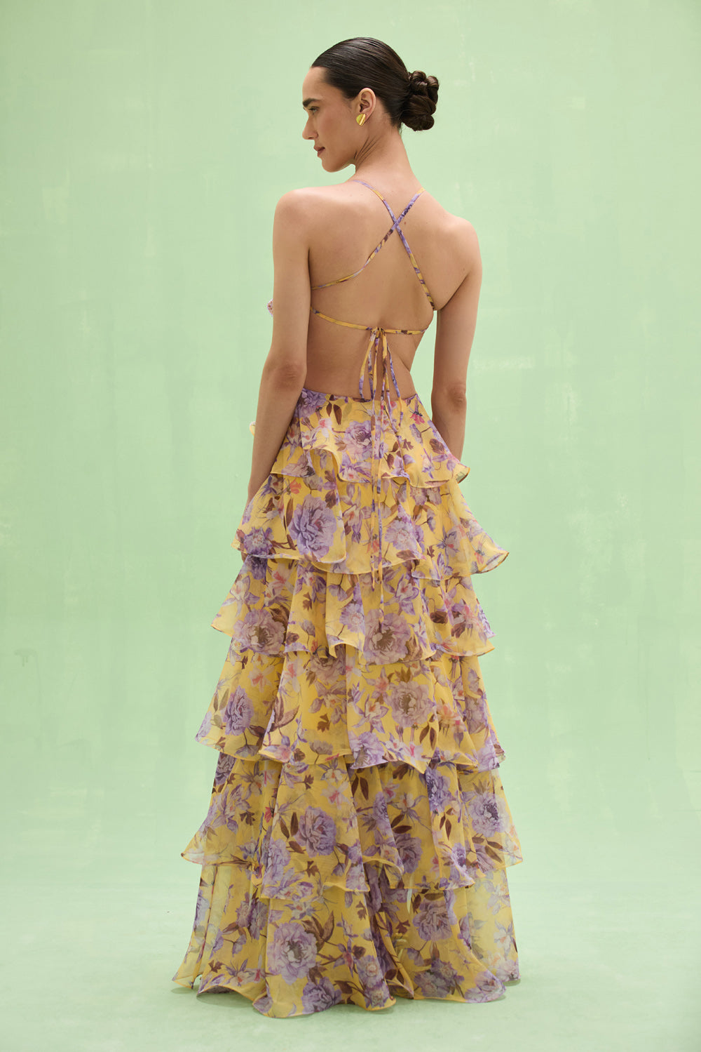 VESTIDO LONGO PEONY AMARELO
