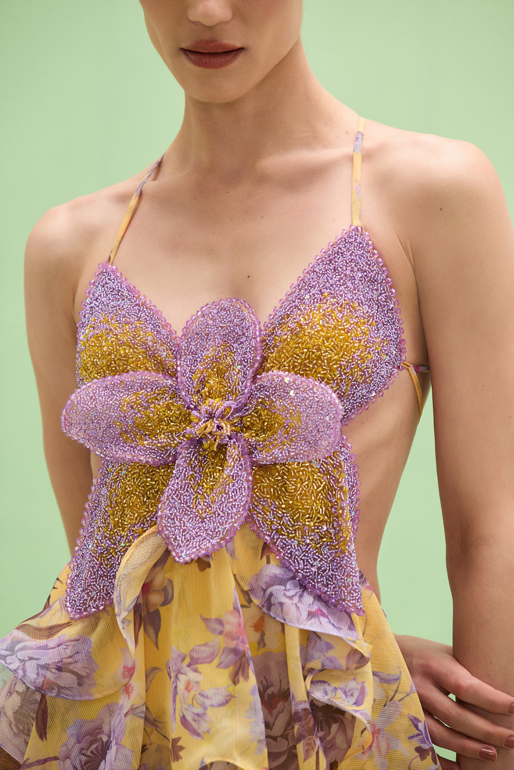 VESTIDO LONGO PEONY AMARELO